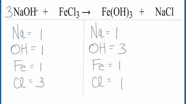 How to Balance NaOH + FeCl3 = Fe(OH)3 + NaCl | Sodium hydroxide + Iron (III) chloride) смотреть онлайн