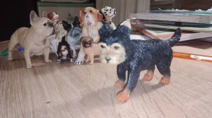 Обзор фигурок собак. 2 бульдога, йорк, сенбернар, мопс и ДР...