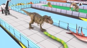 Reptiles Battle - Revolt of Giant Titanoboa vs Dinosaurs vs Wild Animals vs Mammoth Epic Giga T-Rex