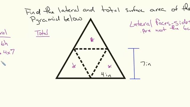 Lateral and Total Surface Area- Triangular Pyramid смотреть онлайн