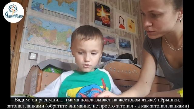 Пример чтения книги со слабослышащим ребёнком 6 лет КЖР смотреть онлайн