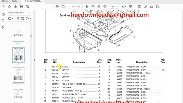 Mustang Compact Excavator ME8002 Parts Manual(918053)