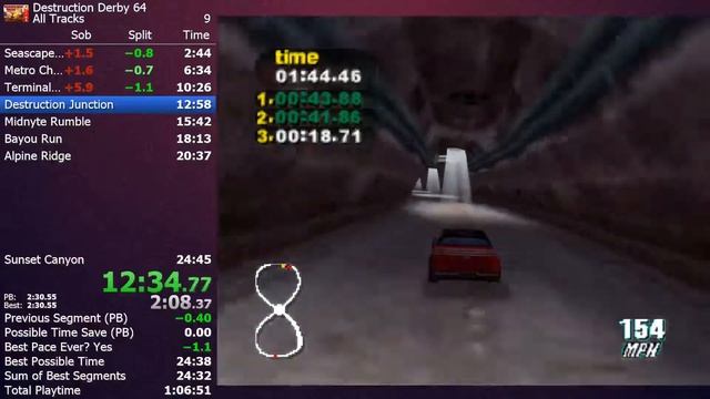 Destruction Derby 64 All Tracks in 24:44 (Emu World Record) смотреть онлайн