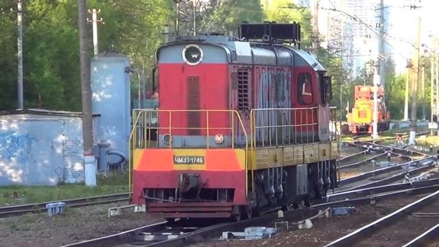 Тепловоз ЧМЭ3-1746, станция Кунцево смотреть онлайн