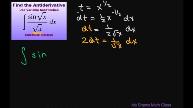 Find the Antiderivative of integral (sin sqrt(x)/sqrt(x)) dx. Integrate смотреть онлайн