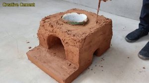 Как сделать дровяную печь из глины — Примитивная технология.