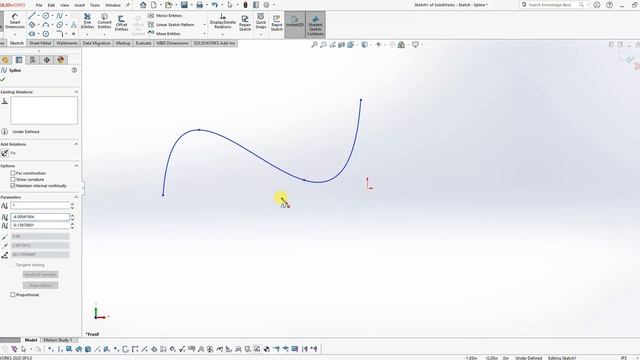 SolidWorks - Sketch - Spline смотреть онлайн