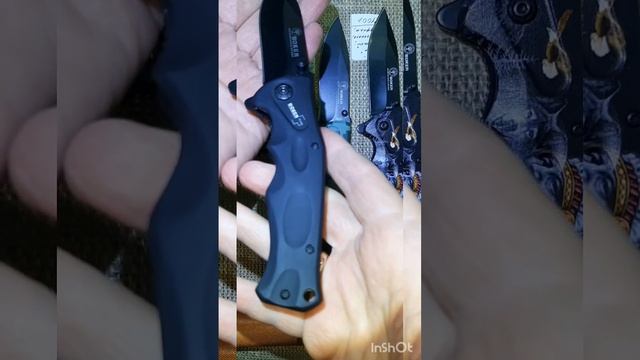 Нож складной Boker черный сталь клипса прорезиненый смотреть онлайн
