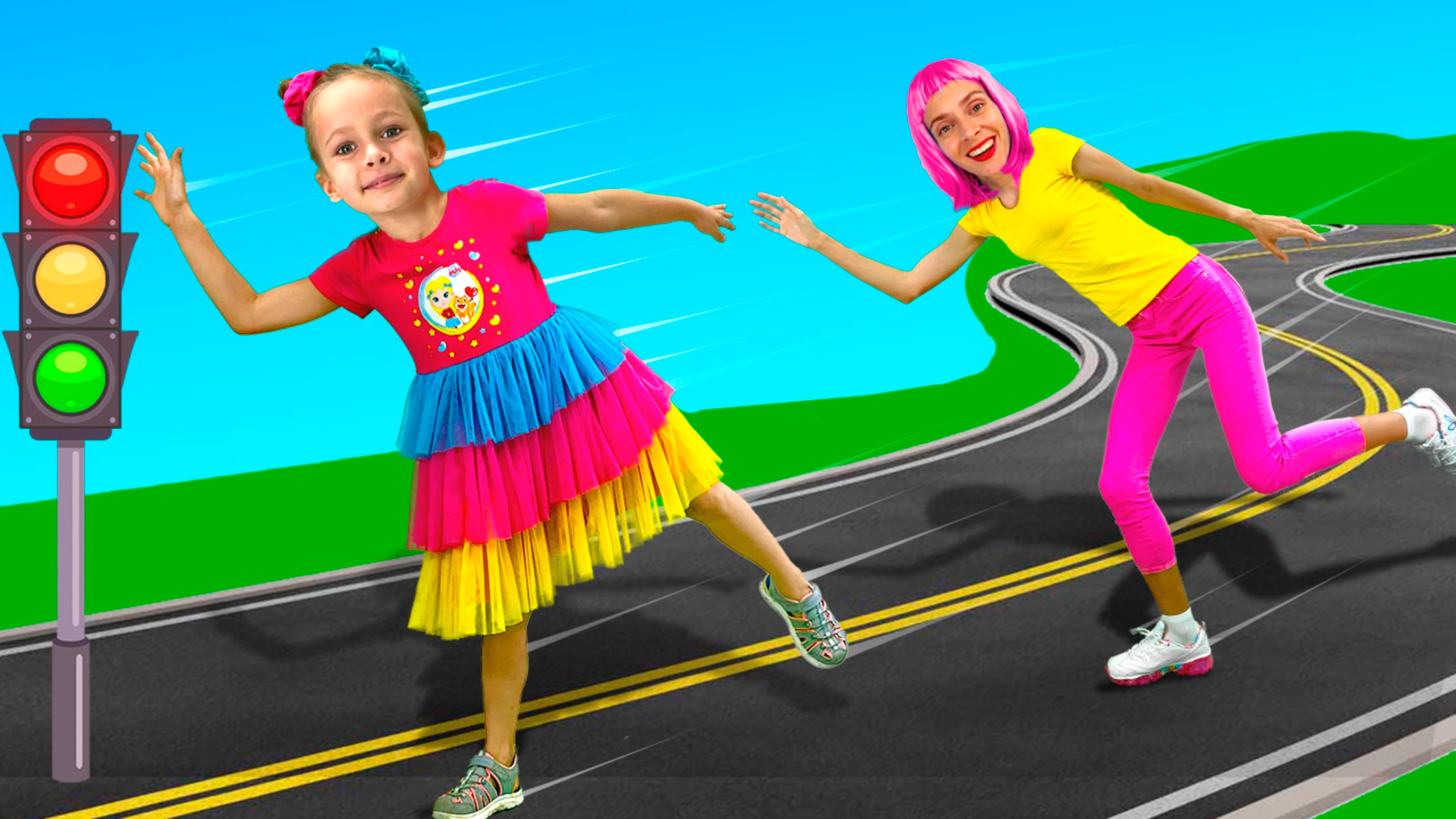 Песня о безопасности дорожного движения + Еще больше детских стишков и песенок для детей|Майя и Маша смотреть онлайн