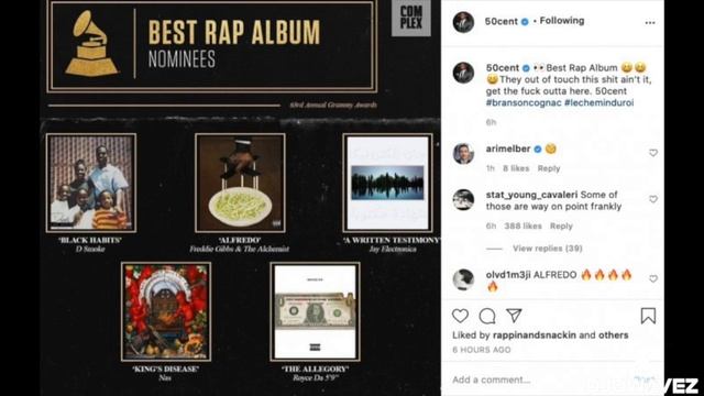 50 Cent Says the Grammys Are "Out of Touch" for Best Rap Album Nominations смотреть онлайн