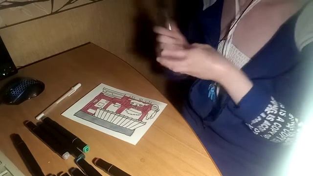 Процесс создания рисунка "летнее кафе" - 1 часть смотреть онлайн