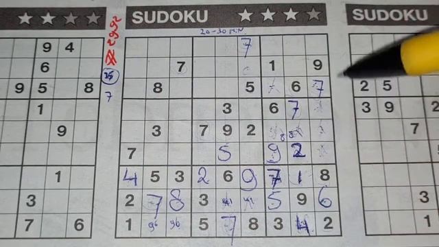 (#2992) Wednesday. Three Stars Sudoku puzzle. Bonus Extra edition. 06-23-2021 Extra part 1 of 4 смотреть онлайн