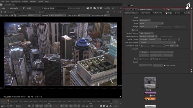 Nuke 3D camera Tracking Tutorial смотреть онлайн