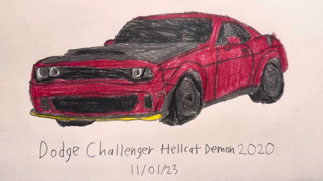 Dodge Challenger Hellcat Demon 2020 Drawing смотреть онлайн