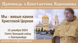Мы - живые камни Христовой Церкви. Проповедь о. Константина Корепанова (12.12.2024)