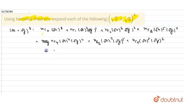 Using binomial theorem, expand each of the following:`(sqrt(x)+sqrt(y))^(8)` смотреть онлайн