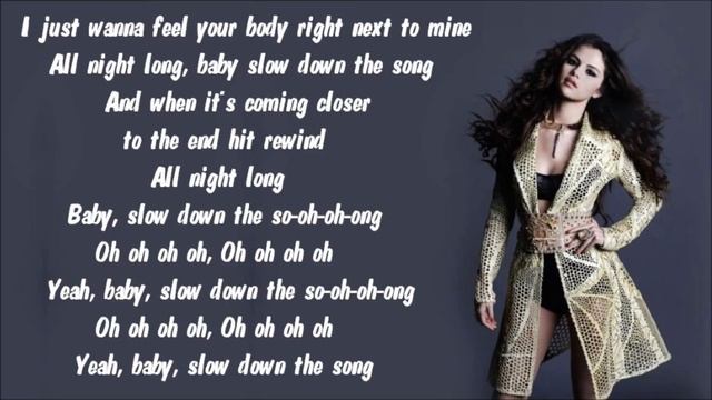 Selena Gomez - Slow Down Karaoke / Instrumental with lyrics on screen смотреть онлайн