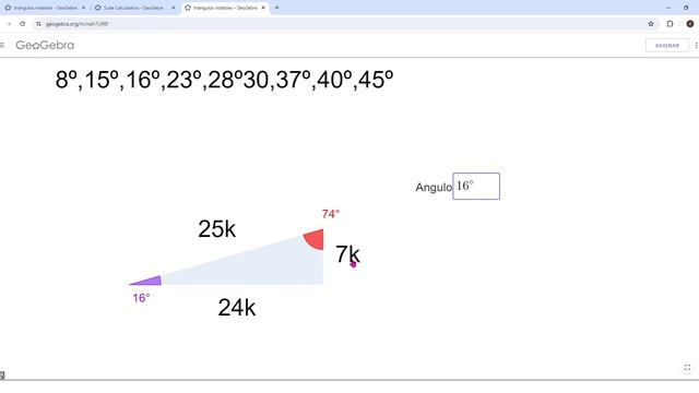 triángulos notables – GeoGebra Google Chrome 2024 04 27 20 48 21 смотреть онлайн