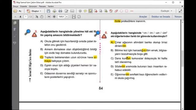 Bilgi Sarmal Sözcükte Yapı - İsim Çekim Ekleri (Test 5) смотреть онлайн
