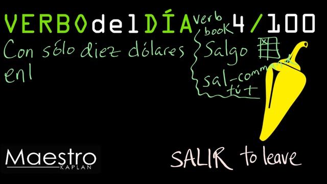 Verb of the day SALIR – TO LEAVE 4/100 смотреть онлайн
