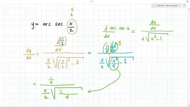 derivada del arco secante смотреть онлайн