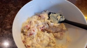 Вафли с курицей и сыром