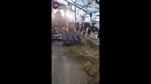 Подталкиватель кормов навесной на трактор (стандарт) смотреть онлайн