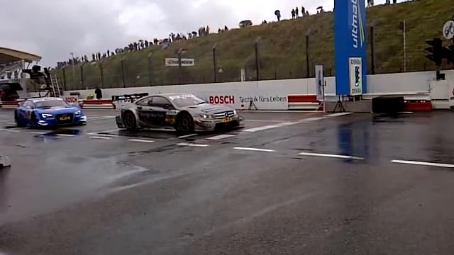 DTM: Mercedes-Benz C coupe AMG VS Audi A5 RS proefstart смотреть онлайн