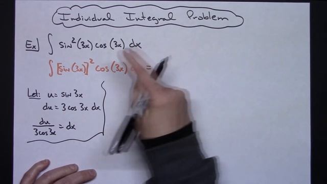 Integral of sin^2(3x)cos(3x) ❖ Calculus 1 смотреть онлайн