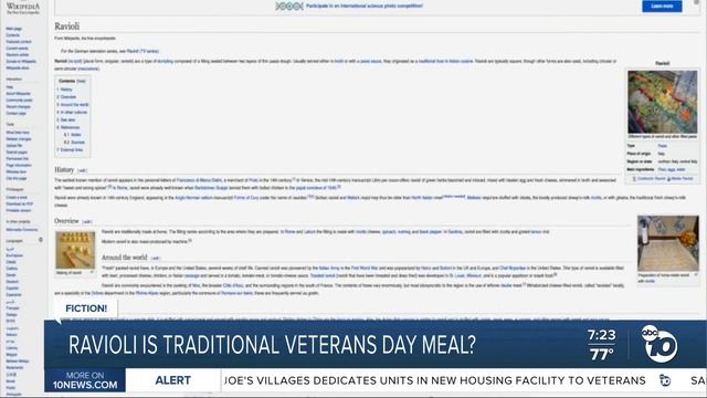 Fact or Fiction: Ravioli is traditional Veterans Day meal? смотреть онлайн