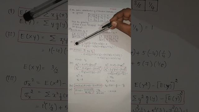Example on Joint Probability Distribution (Cov(X,Y), Correlation): VTU Engineering Mathematics смотреть онлайн