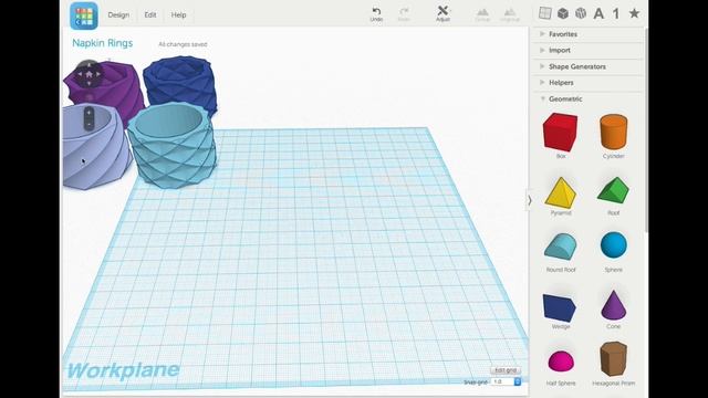 Tinkercad Tutorial -- Spiral Napkin Rings