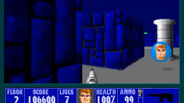 Wolfenstein 3D - Episode 4 (A Dark Secret) Level 02