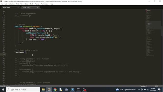 Asynchronous Coding in JavaScript - a vlog about learning software development смотреть онлайн