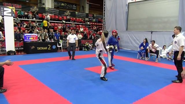 Angela Gava v Marietta Galanomatti Pointfighting Cup 2017 смотреть онлайн
