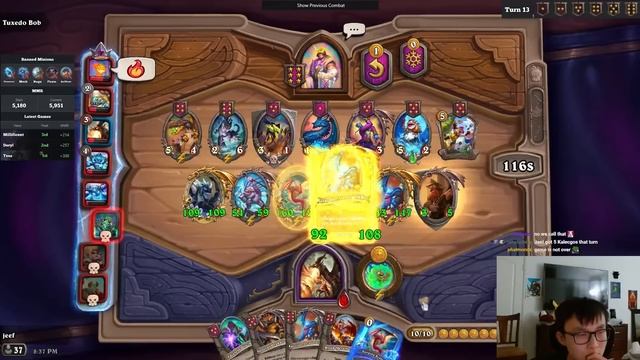 Infinite cards cycle with Murozond and Draconic Deathscale! | Hearthstone Battlegrounds смотреть онлайн