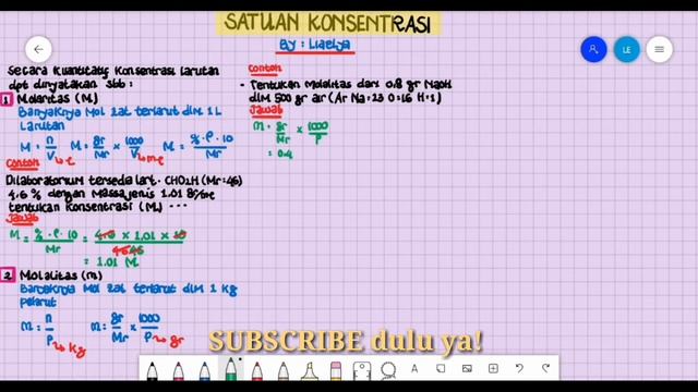 SATUAN KONSENTRASI (Stoikiometri part 8)