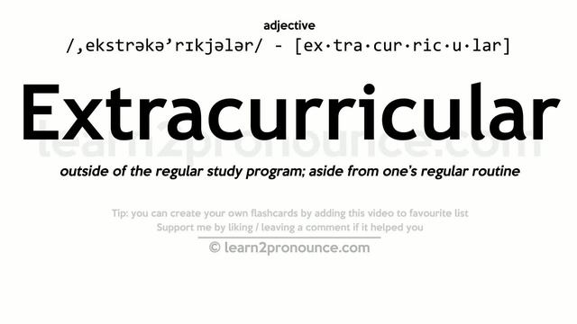 Pronunciation of Extracurricular | Definition of Extracurricular смотреть онлайн