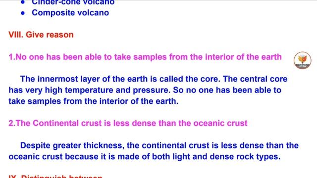 7th Social Science Term 1 Geography Lesson 1 Interior Of The Earth Book Back Answers
