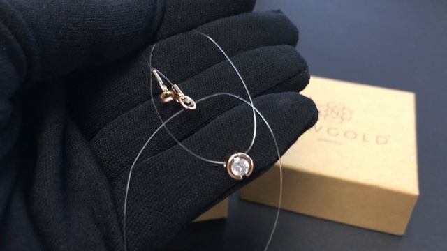 ! Колье 095704 из красного золота 585 пробы с фианитом смотреть онлайн