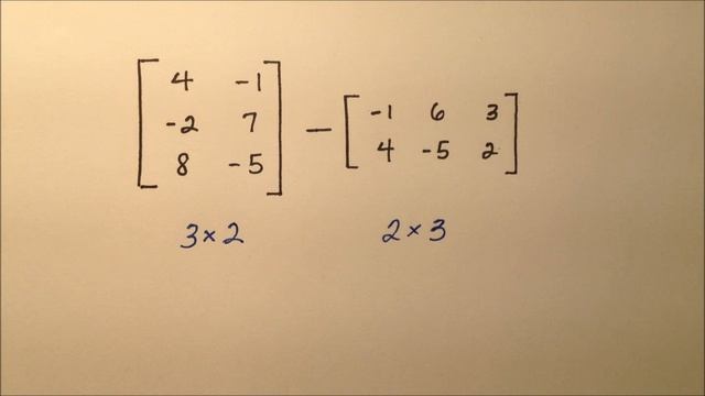 Matrix Subtraction - Undefined (Example) смотреть онлайн