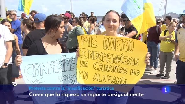 CANARIAS: MANIFESTACIONES multitudinarias contra la "MASIFICACIÓN" TURÍSTICA | RTVE Noticias смотреть онлайн