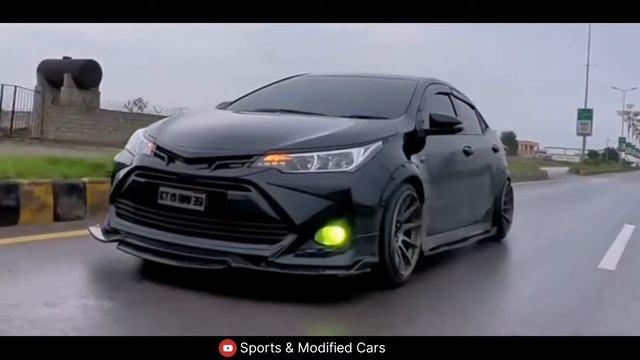 Toyota Corolla Altis X Modified || Widest Corolla || Modified Cars in Pakistan смотреть онлайн