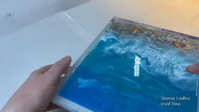 158 - Resin Art - Tranquillity Lapping Waves Free Form Ocean & Beach - Pebbles, Shells & Starfish смотреть онлайн