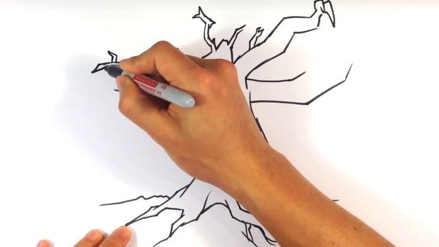 How to Draw a Scary Tree - Halloween Drawings смотреть онлайн