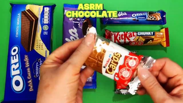 Chocolate Сhip Cookies and Waffles Oreo & Milka & KitKat & Kinder Unpacking ASMR смотреть онлайн