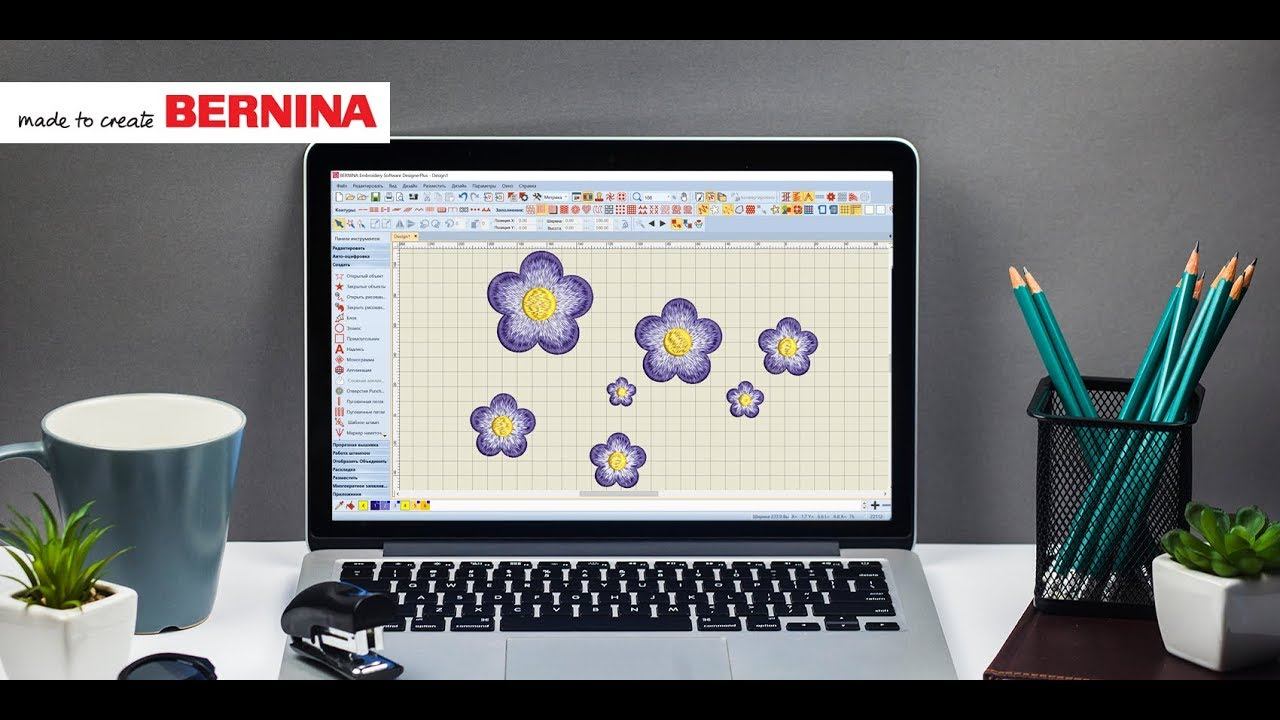 Уроки BERNINA ES V8: Инструмент Блок. Теневая гладь смотреть онлайн