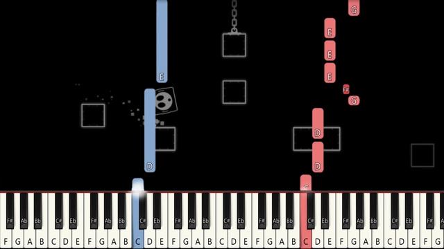Can't Let Go | GEOMETRY DASH LEVEL 6 - VERY EASY Piano Tutorial смотреть онлайн