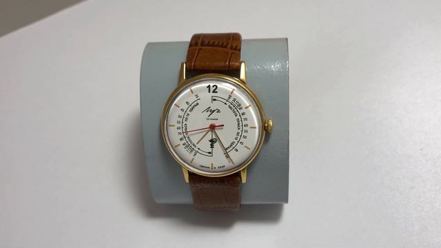 Наручные мужские часы Луч из СССР в позолоте смотреть онлайн