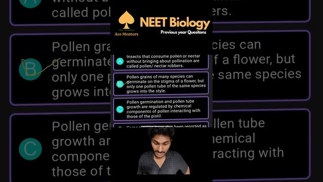 NEET Biology | Sexual Reproduction in Flowering Plants | Previous Year Question(PYQs) Pollen Tube смотреть онлайн